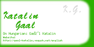 katalin gaal business card